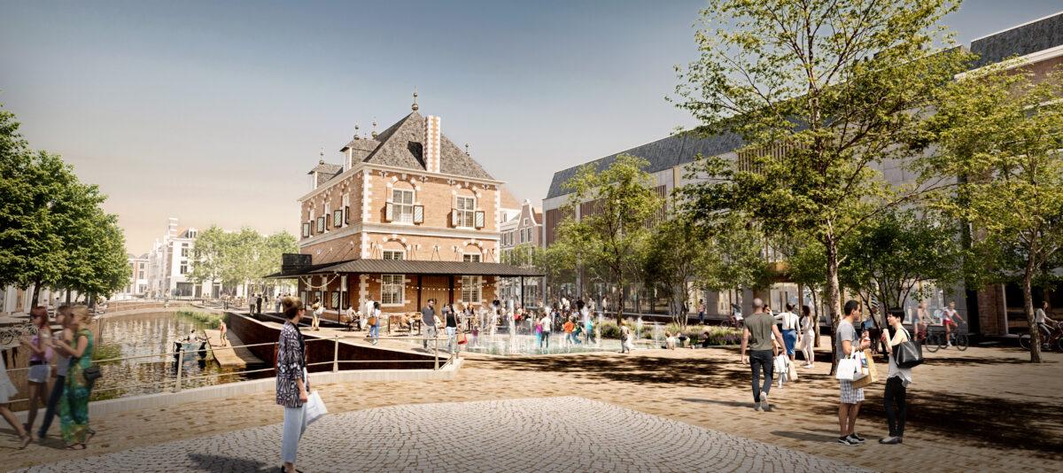 Impressie van groen in de omgeving van de Waag